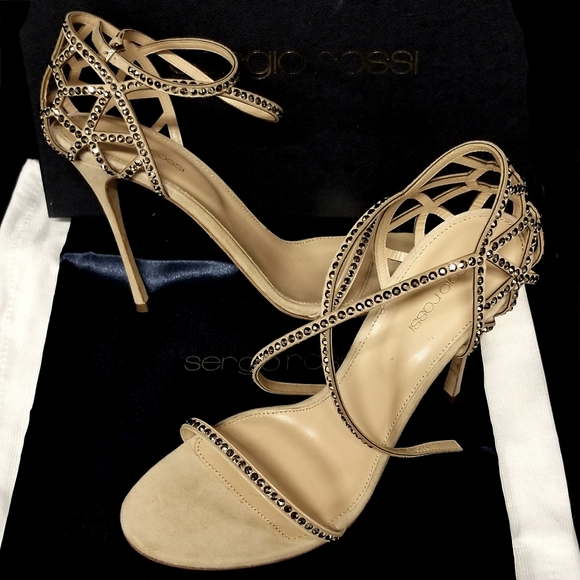 🆕️ Sergio Rossi Puzzle Crisscross-strap heels - Picture 4 of 7